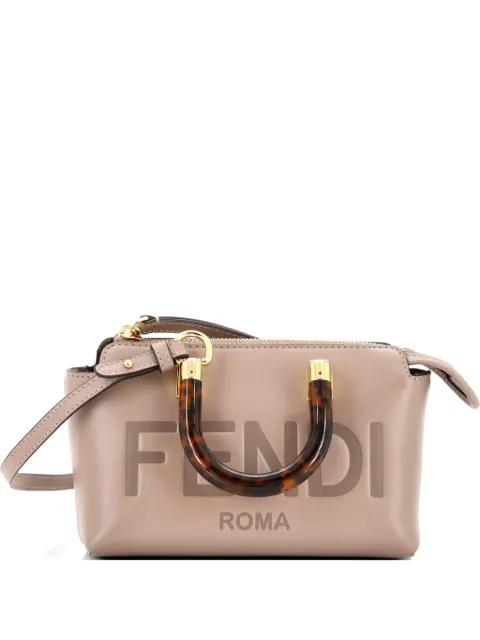 Logo By The Way Top Handle Bag Embossed Leather Mini crossbody bag by FENDI