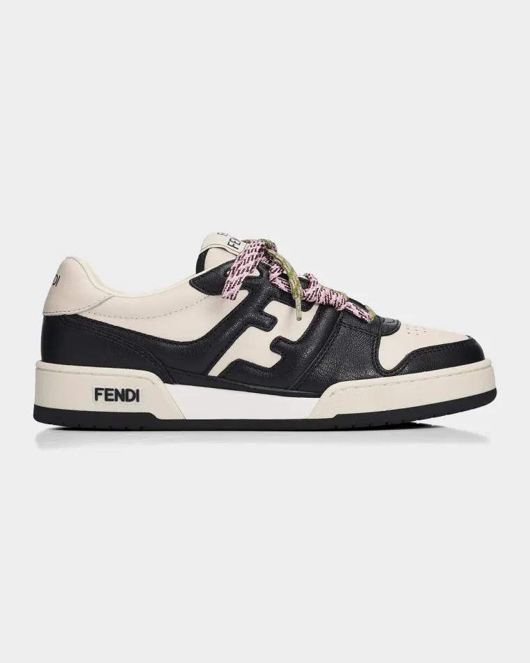 Match FF Leather Low-Top Sneakers by FENDI