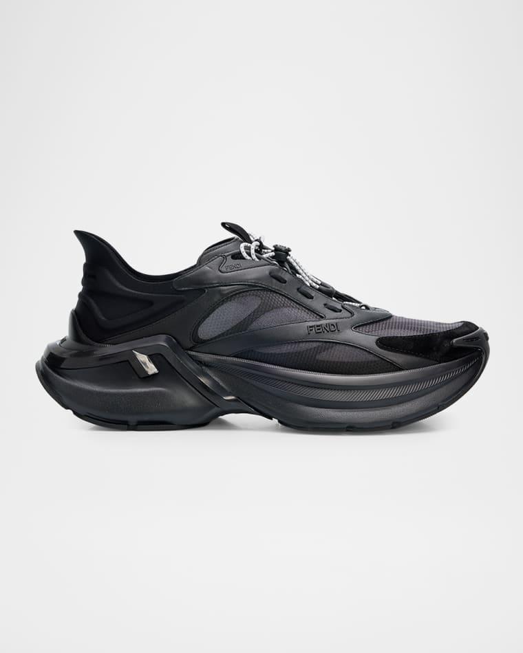 Men's F-Light Leather & Mesh Running Sneakers by FENDI