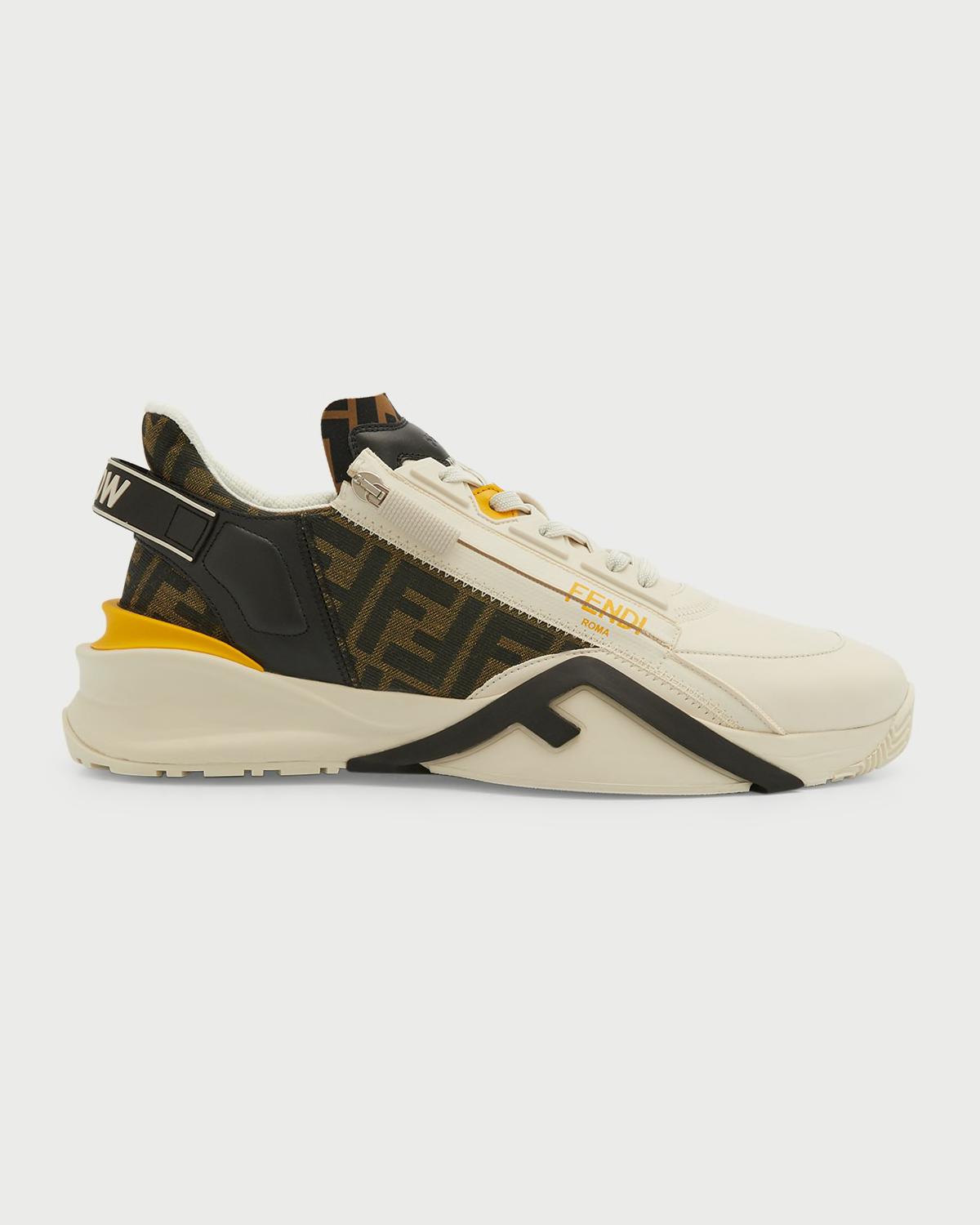 Men's FF Flow Mid-Top Sneakers by FENDI