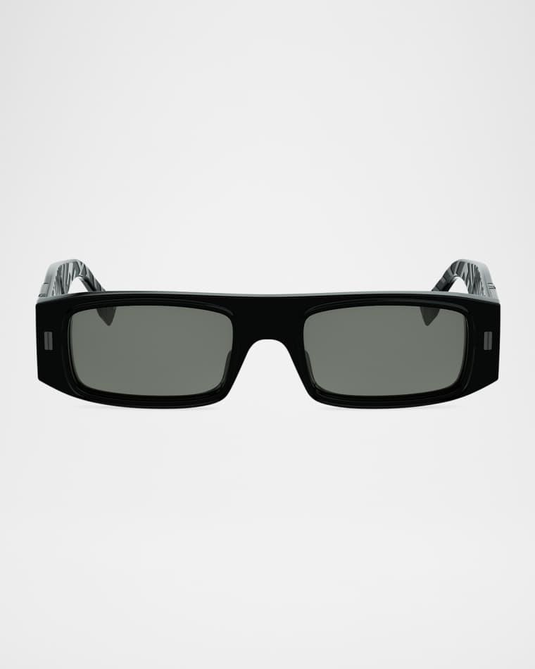 Men's FF Squared Acetate Rectangle Sunglasses by FENDI Men's FF Squared Acetate Rectangle Sunglasses by FENDI