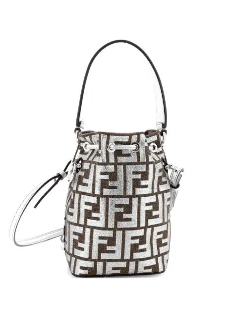 Mon Tresor Zucca Tapestry Mini bucket bag by FENDI