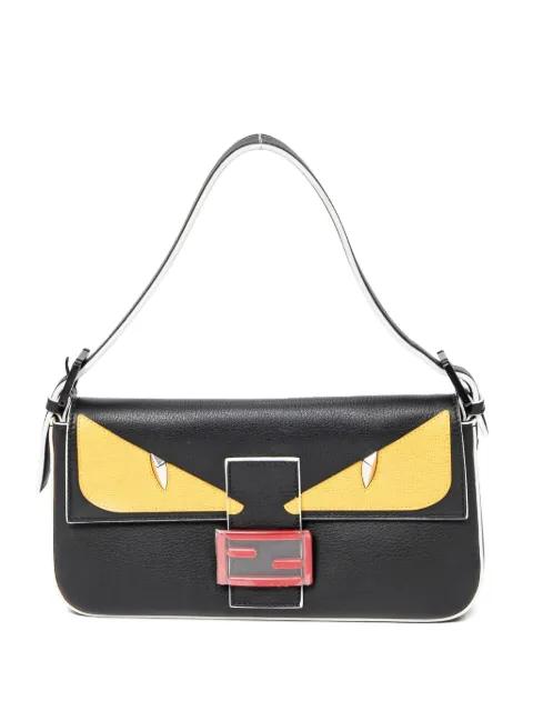Monster Mania baguette appliqué shoulder bag by FENDI
