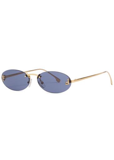 Oval-frame sunglasses by FENDI