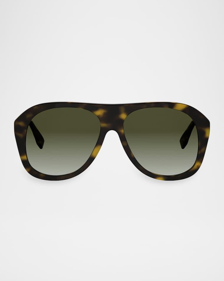 Oversized Baguette Acetate Aviator Sunglasses by FENDI