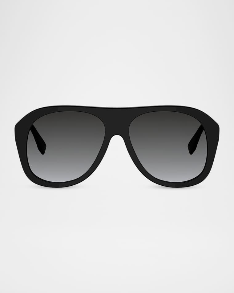 Oversized Baguette Acetate Aviator Sunglasses by FENDI