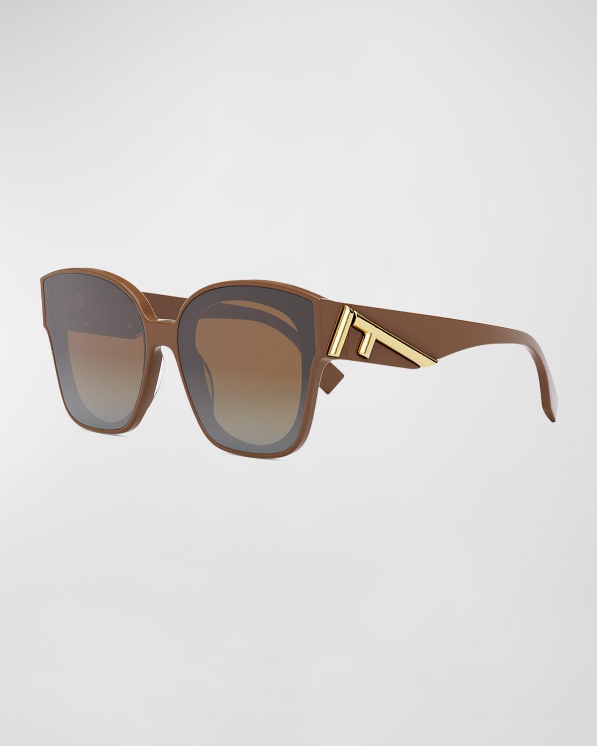 Oversized F Logo Acetate Cat-Eye Sunglasses by FENDI