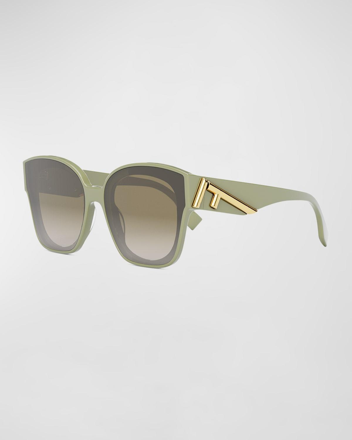 Oversized F Logo Acetate Cat-Eye Sunglasses by FENDI