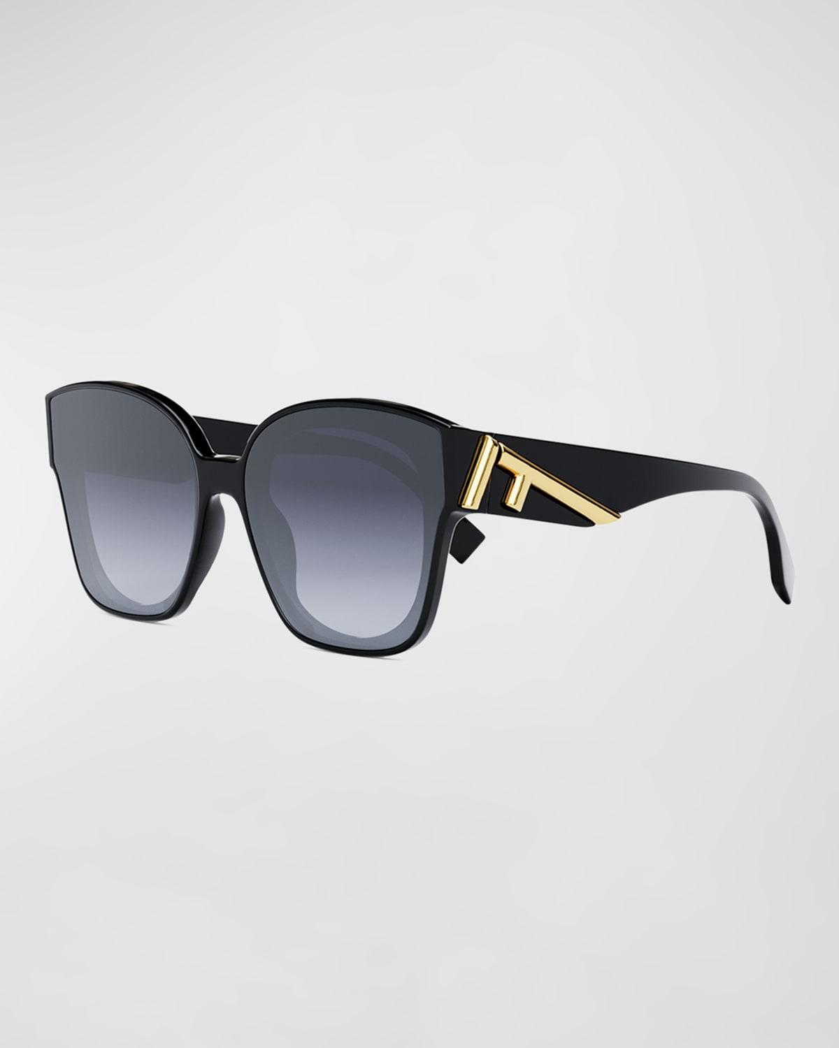 Oversized F Logo Acetate Cat-Eye Sunglasses by FENDI