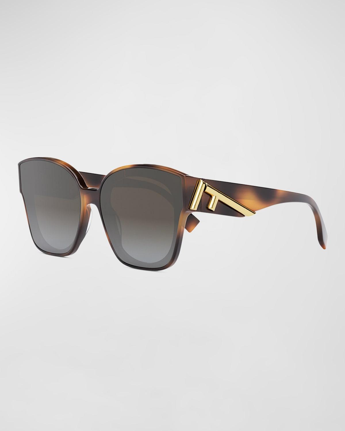 Oversized F Logo Acetate Cat-Eye Sunglasses by FENDI