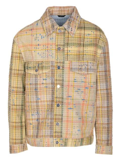 Patchwork denim jacket by FENDI
