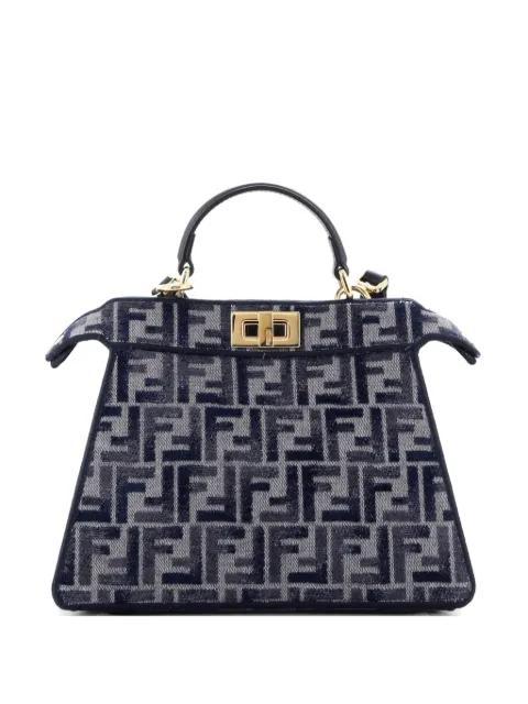 Peekaboo ISeeU Bag Zucca Velvet Jacquard Small satchel by FENDI