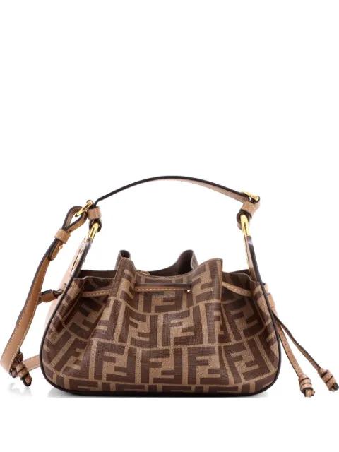 Pomodorino Zucca Coated Canvas Mini bucket bag by FENDI