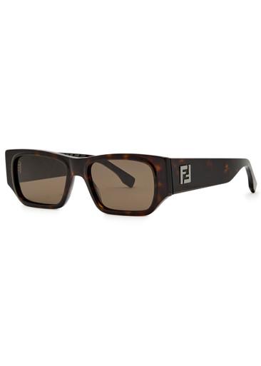 Rectangle-frame sunglasses by FENDI
