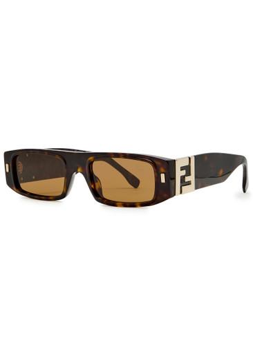 Rectangle-frame sunglasses by FENDI