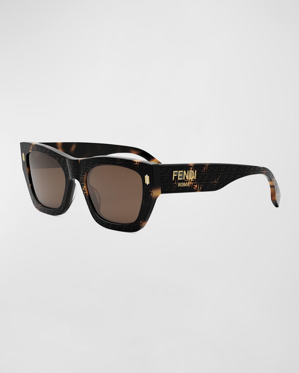 Roma Acetate Rectangle Sunglasses by FENDI