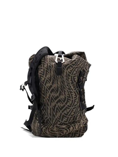 Sarah Coleman Ferrino Ripstop Vertigo Zucca Canvas backpack by FENDI