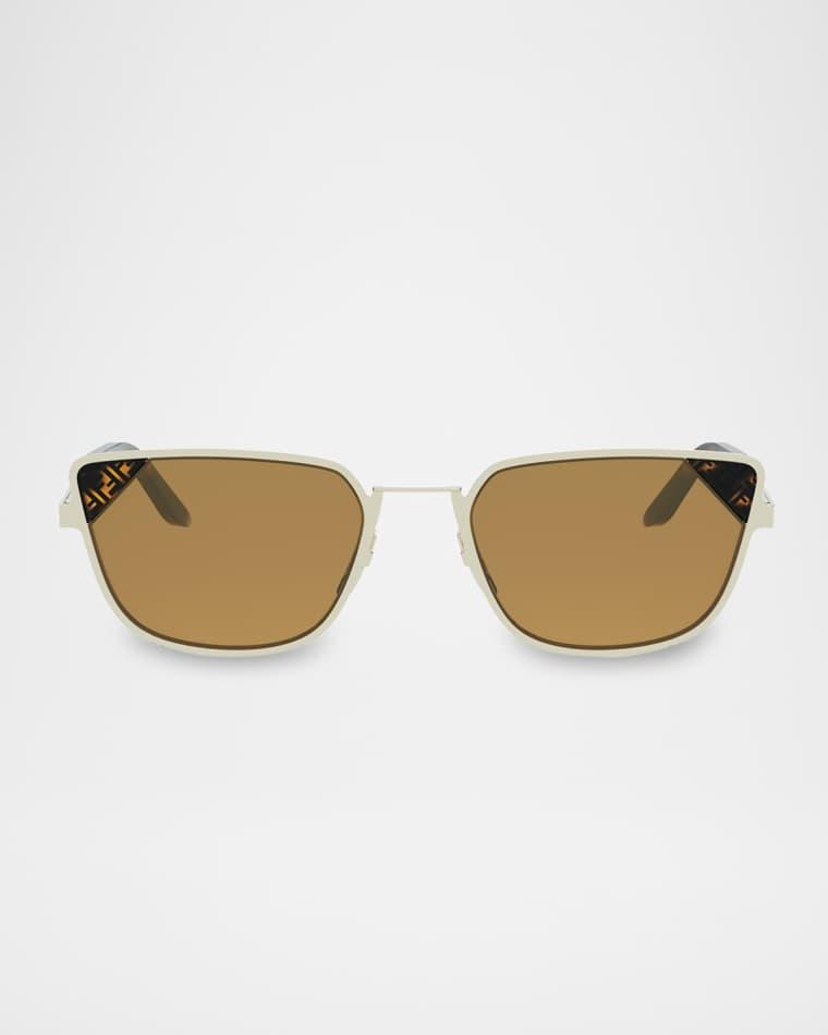 Signature Square Metal Sunglasses by FENDI