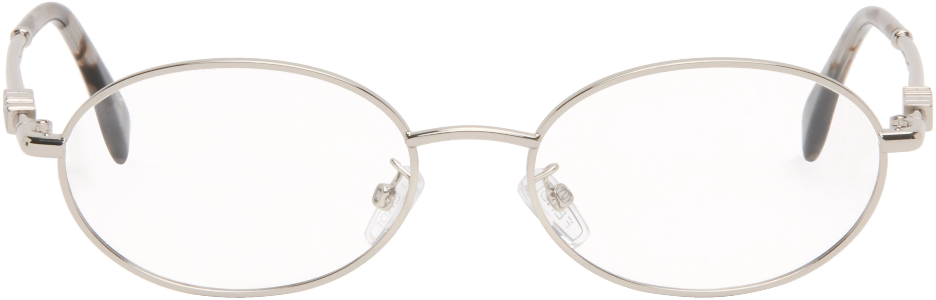 Silver Fendigraphy Glasses by FENDI