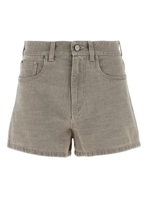 Stamp 1925 logo-embroidered denim shorts by FENDI