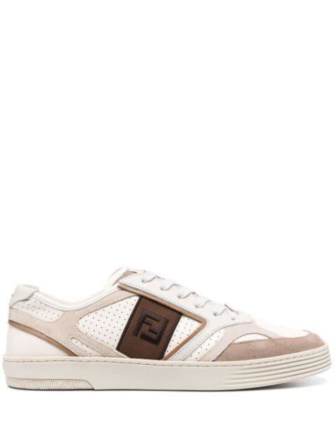 Step logo-patch sneakers by FENDI