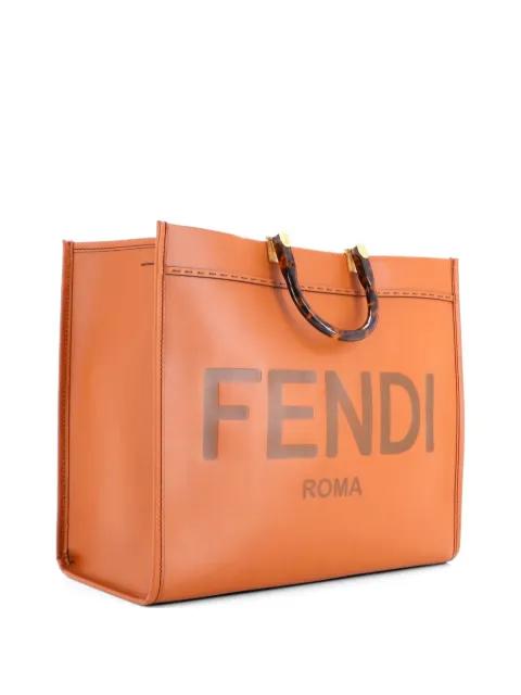 Sunshine Shopper Leather Large tote bag by FENDI