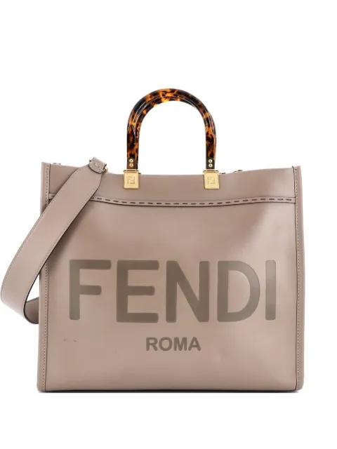Sunshine Shopper Leather Medium tote bag by FENDI