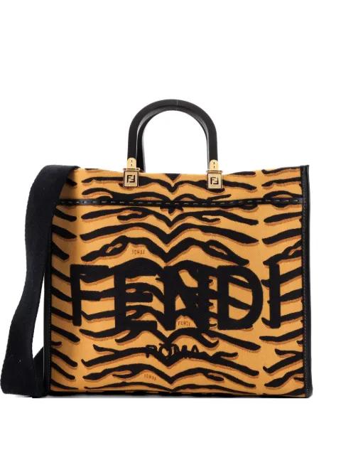Sunshine Shopper Printed Canvas Medium tote bag by FENDI