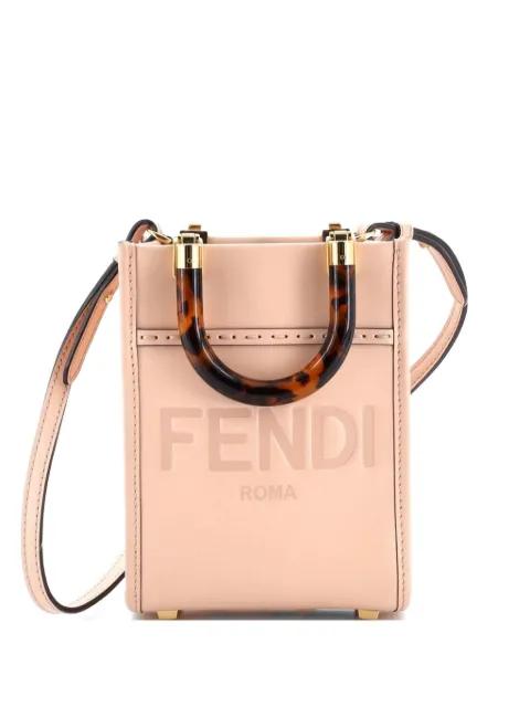 Sunshine Shopper Tote Leather Mini crossbody bag by FENDI