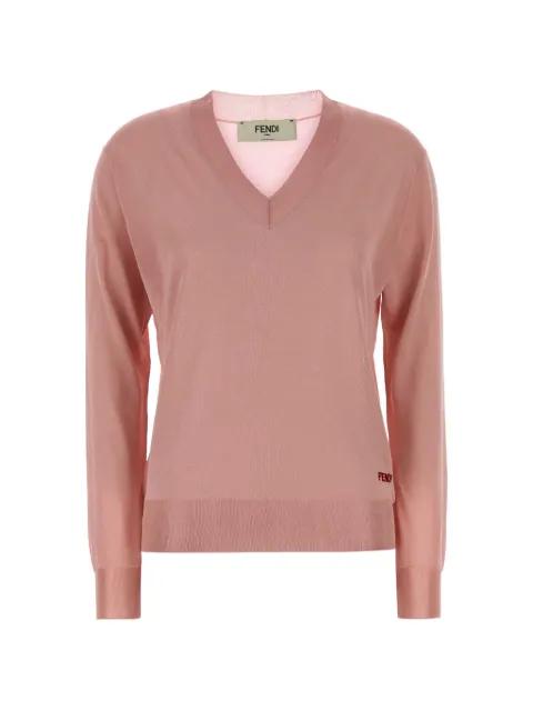 V-neck stretch sweater by FENDI