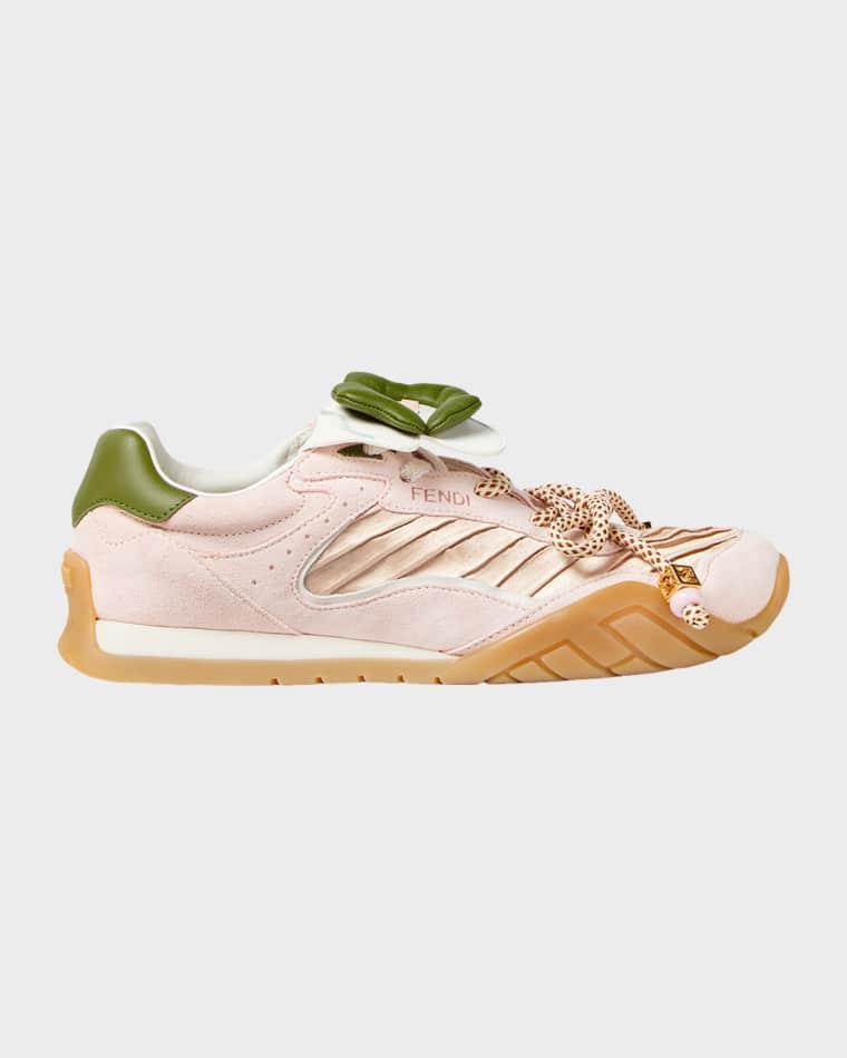 Wave Pulse Mixed-Media Low-Top Sneakers by FENDI