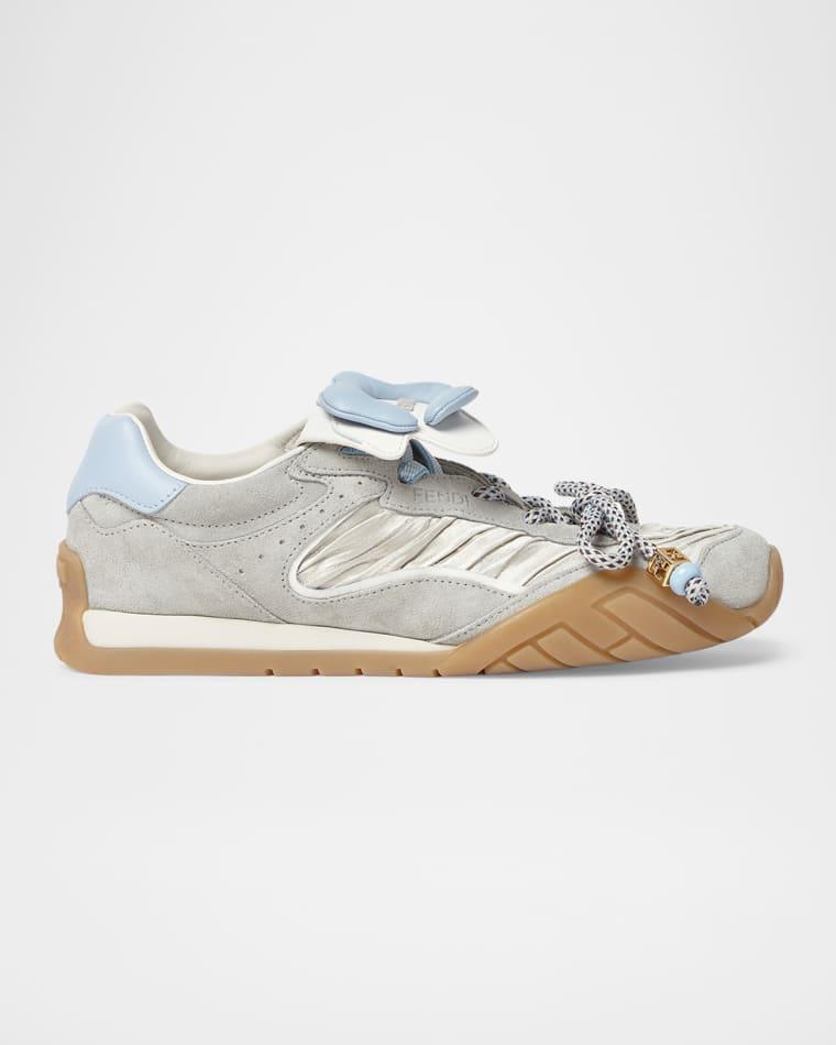 Wave Pulse Mixed-Media Low-Top Sneakers by FENDI