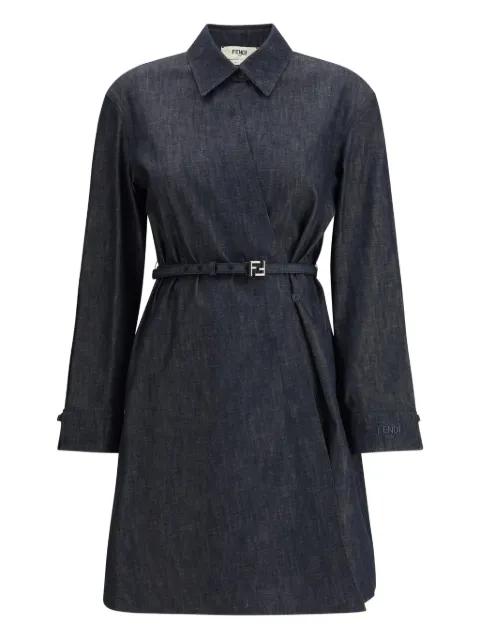 belted shirt dress by FENDI