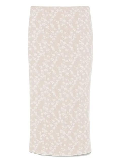 bloom-jacquard midi skirt by FENDI