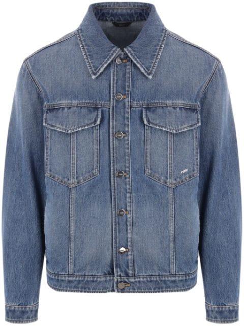 buttoned denim jacket by FENDI