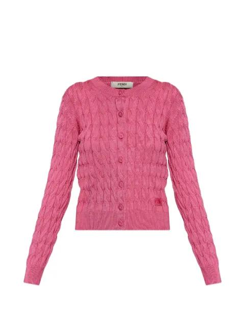 cable-knit cardigan by FENDI