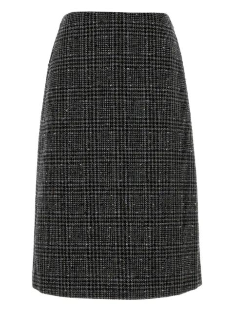 check-pattern midi skirt by FENDI