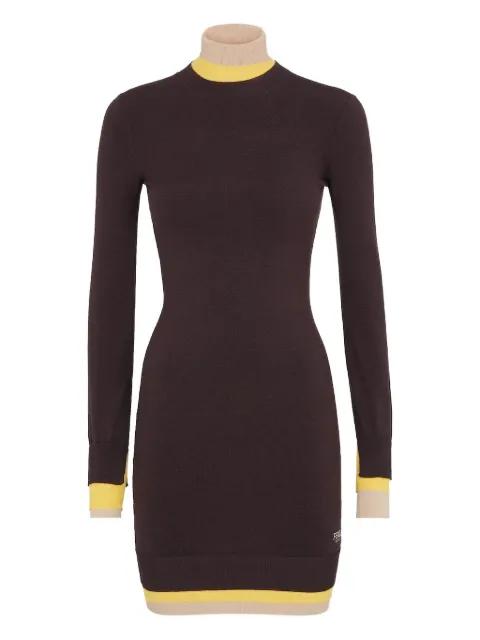 contrasting-trim dress by FENDI