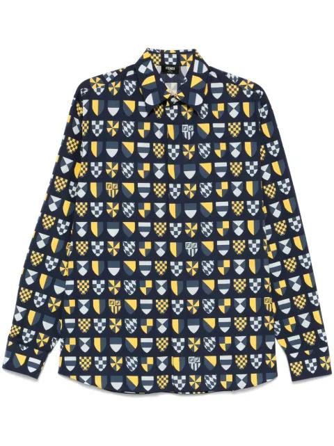 crest-print cotton shirt by FENDI