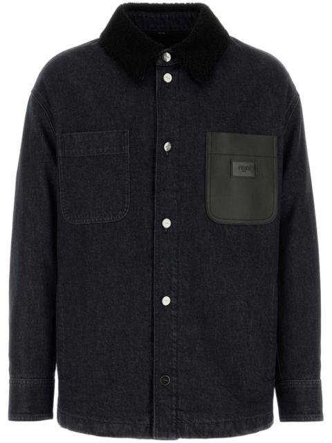 denim padded jacket by FENDI