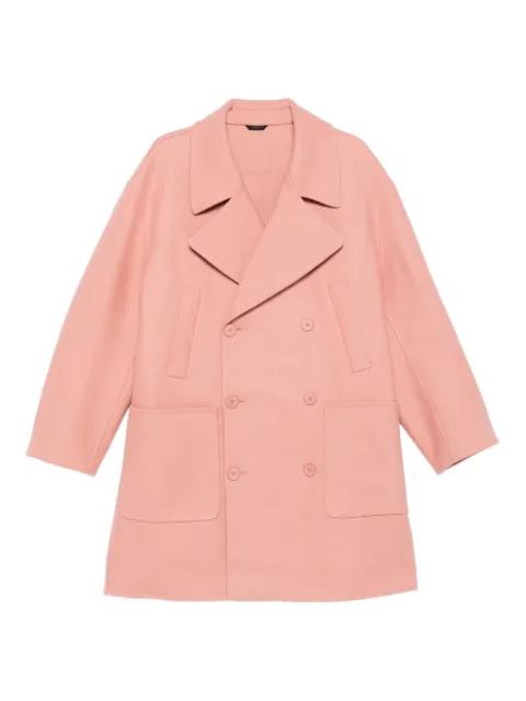 double-breasted patch-pocket coat by FENDI