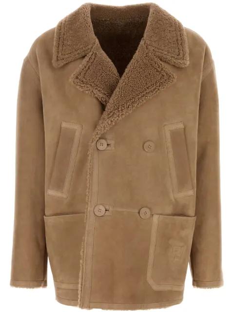 double-breasted shearling jacket by FENDI