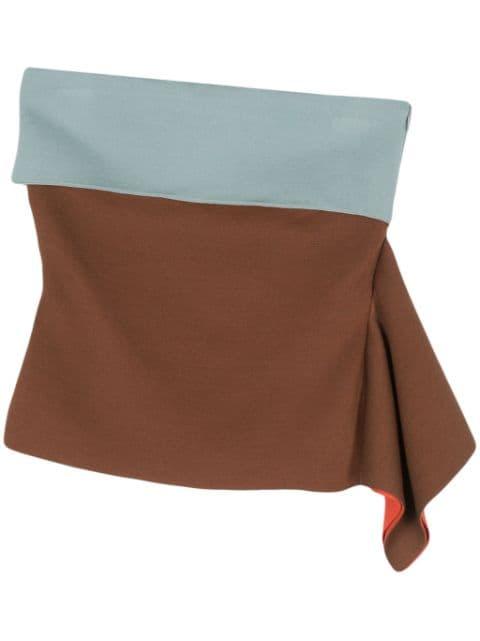 draped asymmetric mini skirt by FENDI