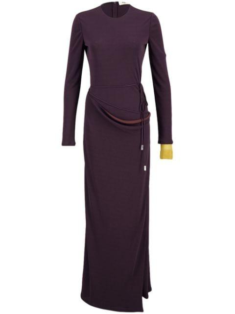 draped crepe dress by FENDI