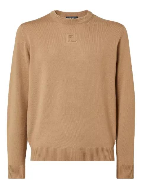 embossed-logo wool sweater by FENDI