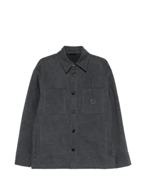 embroidery denim shirt by FENDI