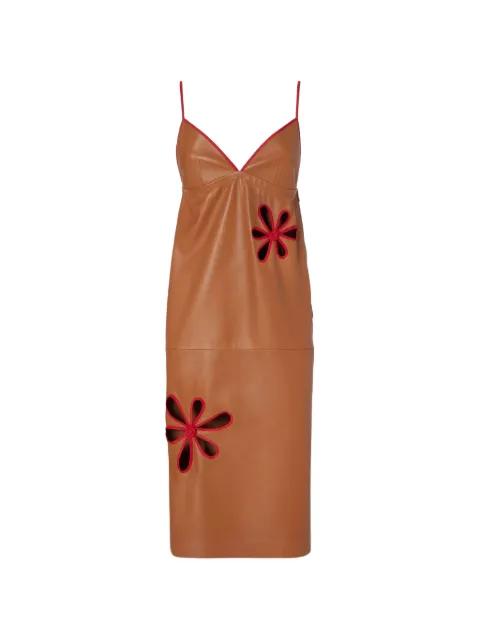 flower appliqué dress by FENDI