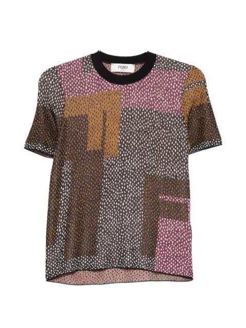 geometric-pattern T-shirt by FENDI