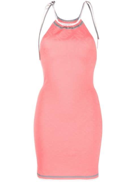 halterneck knitted dress by FENDI