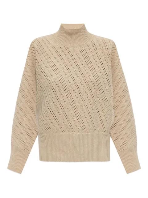 high-neck pointelle-knit sweater by FENDI
